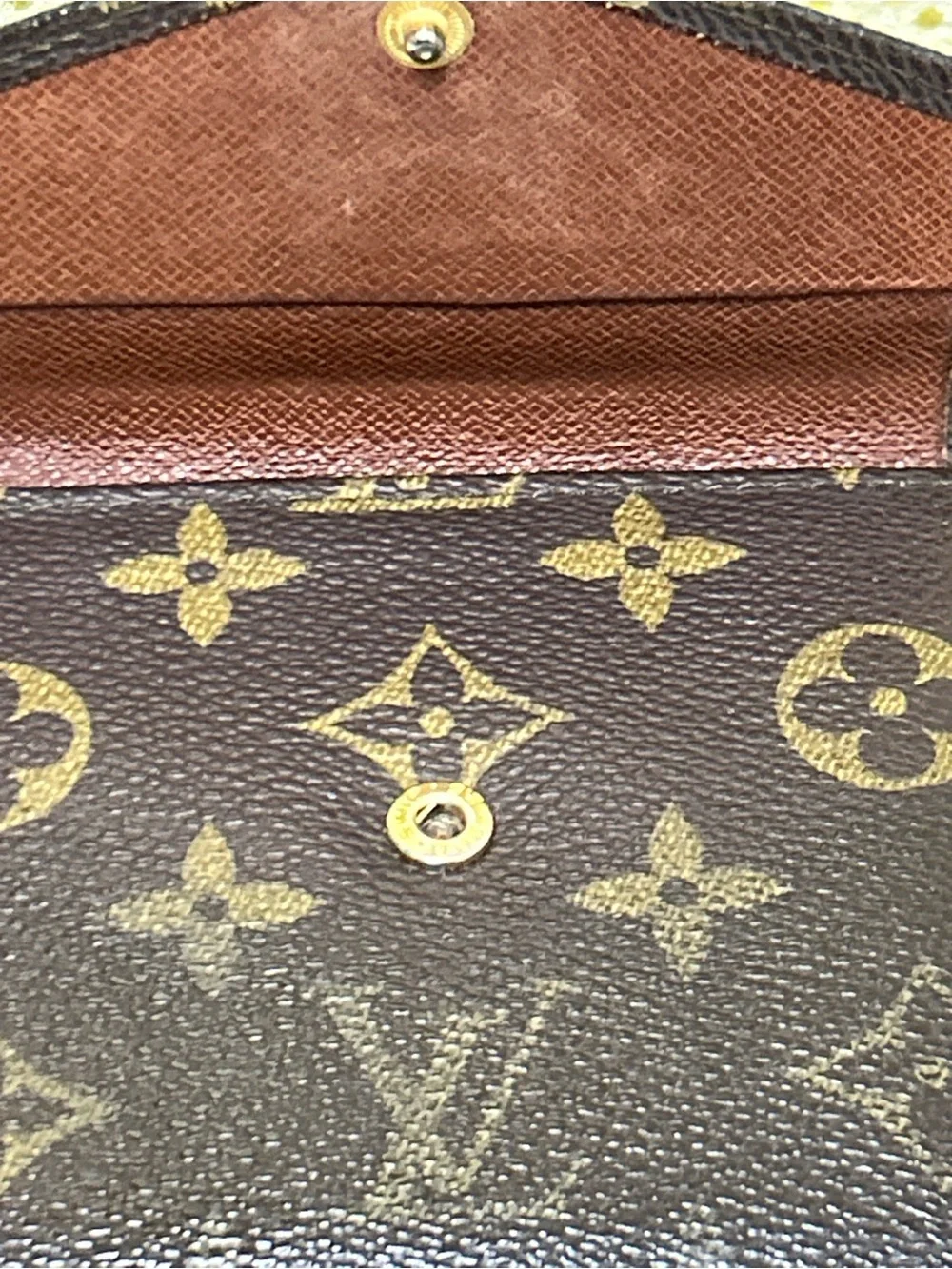 Louis Vuitton Monogram Envelope Wallet in Brown and Gold
